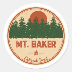 Sticker Rond Forêt nationale du Mont-Baker