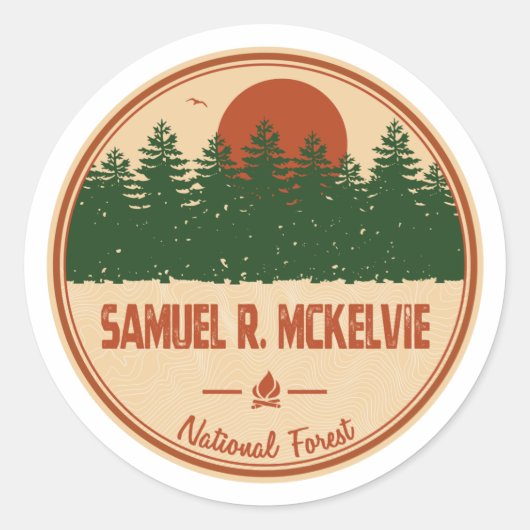 Sticker Rond Forêt nationale Samuel R. McKelvie (Devant)