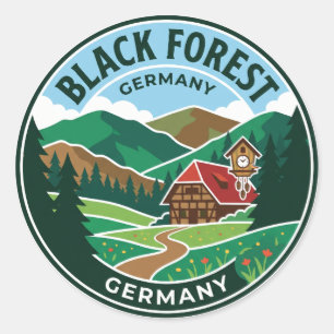 Sticker Rond Forêt-Noire Allemagne