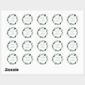 Sticker Rond Forêt sauvage | Mariage botanique (Feuille)