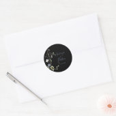 Sticker Rond Forêt sauvage Mariage noir (Enveloppe)