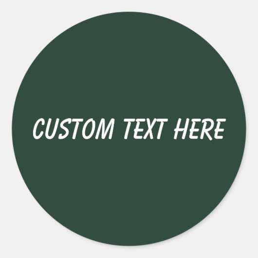 Sticker Rond Forêt solide vert foncé (Devant)