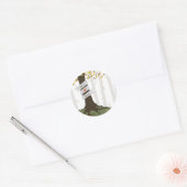 Sticker Rond Forêt Woodland Automne Mariage (Enveloppe)