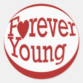 Sticker Rond Forever Young (Devant)
