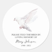 Sticker Rond Forfait de semences funéraires Bird Memorial (Devant)