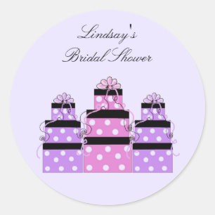 Sticker Rond Forfaits de fête prénuptiale joliment empilés