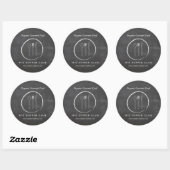 Sticker Rond FORK SPOON KNIFE CHALKBOARD Alimentation et restau (Feuille)