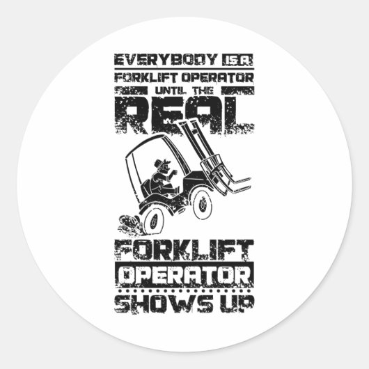 Sticker Rond Forklift Operator (Devant)