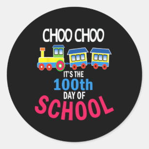 Sticker Rond Formation 100 Jours De L'École D'Étudiants De mate