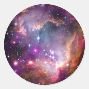 Sticker Rond Formation d'étoiles NGC 602 - Photo de la NASA Hub