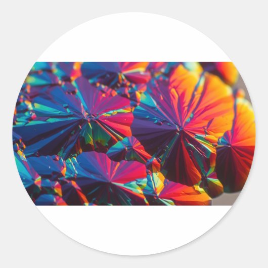 Sticker Rond Formation microscopique en cristal (Devant)