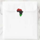 Sticker Rond Forme Afrique rouge, noire et verte (Sac)