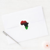 Sticker Rond Forme Afrique rouge, noire et verte (Enveloppe)