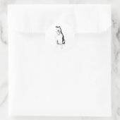 Sticker Rond Forme assise nette (Sac)