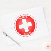 Sticker Rond Forme circulaire suisse Cross Suisse (Enveloppe)