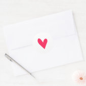 Sticker Rond Forme de coeur rouge (Enveloppe)
