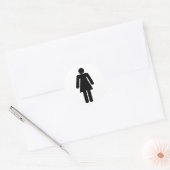 Sticker Rond Forme de femme (Enveloppe)