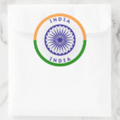 Sticker Rond Forme du cercle indien Ashoka Chakra (Sac)