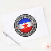 Sticker Rond Former Yugoslavia - Never Forget Your Roots  (Enveloppe)