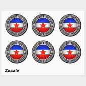 Sticker Rond Former Yugoslavia - Never Forget Your Roots  (Feuille)