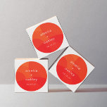 Sticker Rond Formes Abstraites modernes Orange Bold Mariage per<br><div class="desc">Formes Abstraites modernes Orange Bold Unique Mariage Personnalisé Classique Sticker Rond</div>