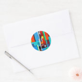 Sticker Rond Formes d'art Abstraites géométriques (Enveloppe)