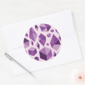 Sticker Rond Formes de bijoux géométriques violets (Enveloppe)