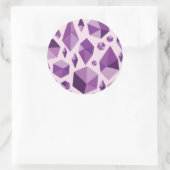 Sticker Rond Formes de bijoux géométriques violets (Sac)