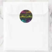 Sticker Rond Formes de mixage néon (Sac)