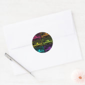 Sticker Rond Formes de mixage néon (Enveloppe)