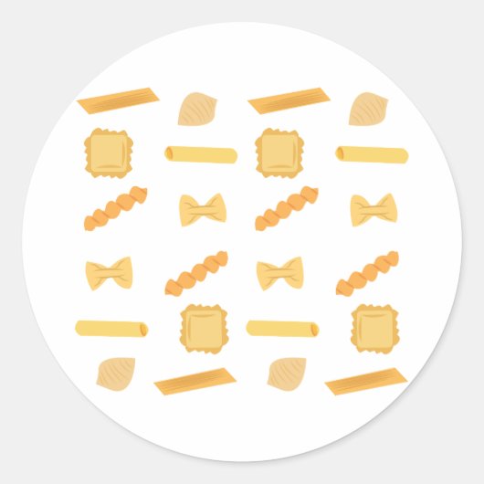 Sticker Rond Formes de nouilles (Devant)