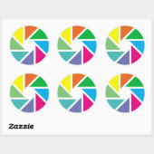Sticker Rond Formes des couleurs (Feuille)
