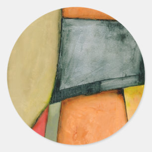 Sticker Rond Formes géométriques colorées contemporaines