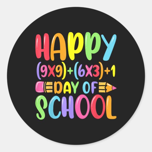 Sticker Rond Formule Math Joyeux 100 Jours De Mathématiques Ens (Devant)
