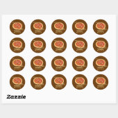 Sticker Rond Formule mathématique du volume de pizza = Pi*z*z*a (Feuille)