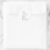 Sticker Rond Formule physique (Sac)
