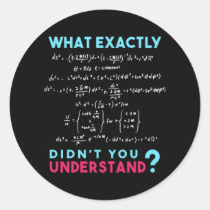Sticker Rond Formule physique Plaisanter drôle Math