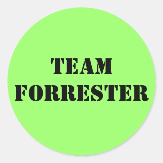 STICKER ROND FORRESTER DE L'ÉQUIPE (Devant)