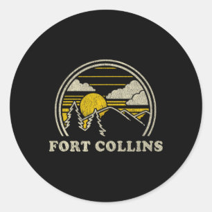 Sticker Rond Fort Collins Colorado Co T Shirt Vintage Randonnée