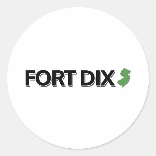 Sticker Rond Fort Dix, New Jersey (Devant)
