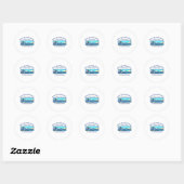 Sticker Rond Fort Lauderdale (Feuille)