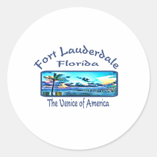 Sticker Rond Fort Lauderdale (Devant)