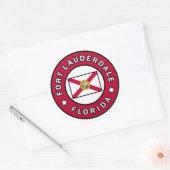Sticker Rond Fort Lauderdale Floride (Enveloppe)