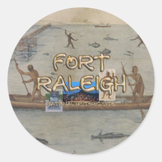 Sticker Rond Fort Raleigh ABH (Devant)