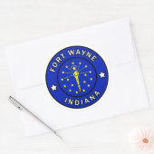 Sticker Rond Fort Wayne Indiana (Enveloppe)