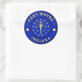 Sticker Rond Fort Wayne Indiana (Sac)