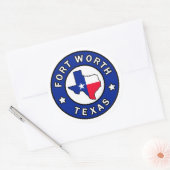 Sticker Rond Fort Worth Texas (Enveloppe)