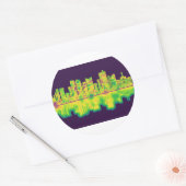 Sticker Rond Fort Worth Texas Skyline (Enveloppe)