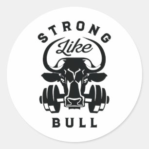 Sticker Rond Forte Comme Un Bâtiment À Taureau 6