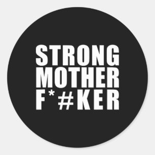Sticker Rond Forte Mère Funny Gymnase Levant